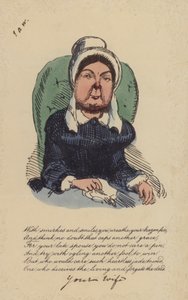 Caricature of a woman by English School